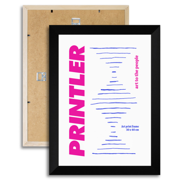 Čierny drevený rám