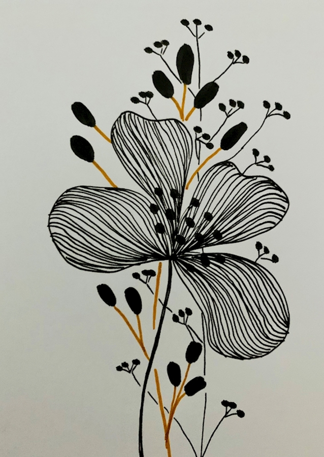 Line Art Flower