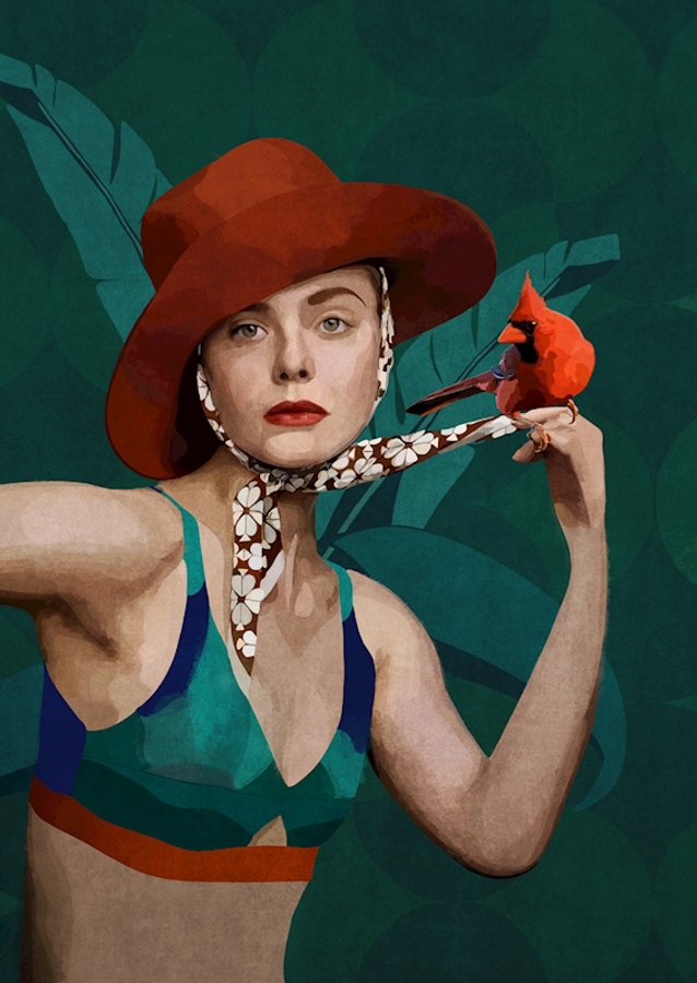 Kardinalfugl og damen