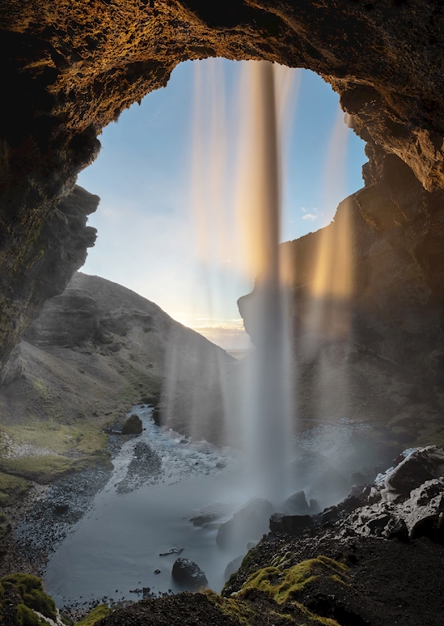 Wasserfall im Abendlicht