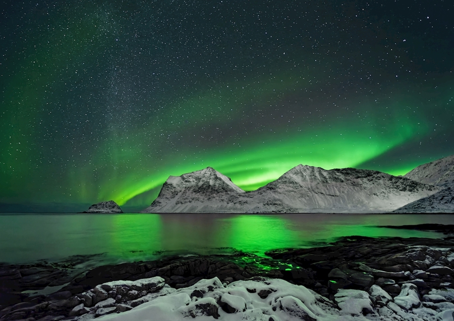 Polarlicht auf den Lofoten