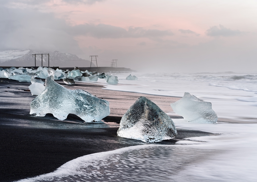Morgenlicht am Eisstrand