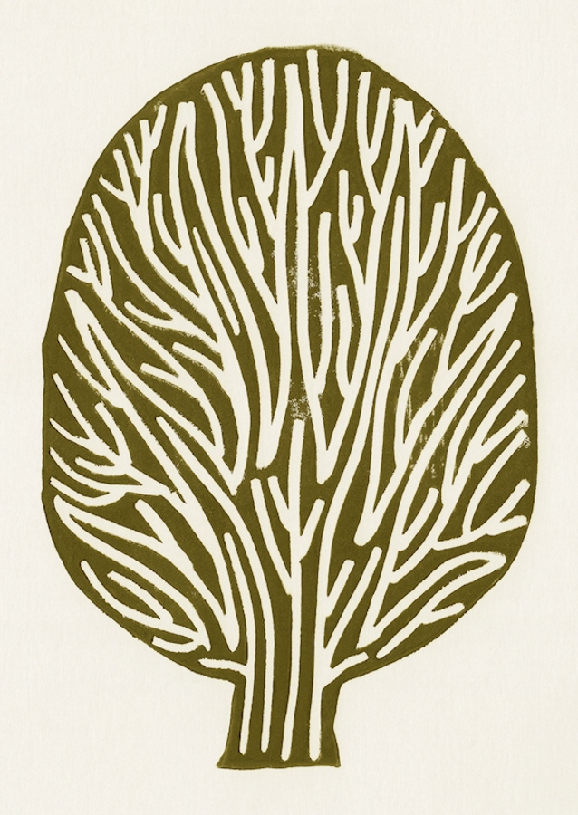 Linocut Tree #1