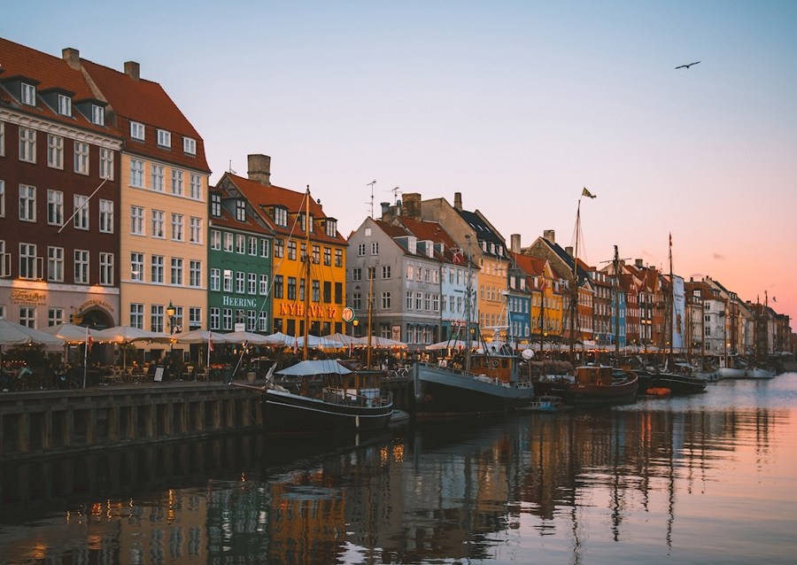 Nyhavn při západu slunce