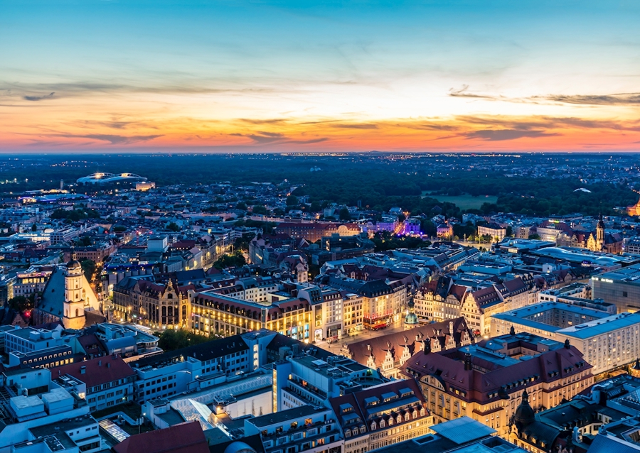 Leipzig at night