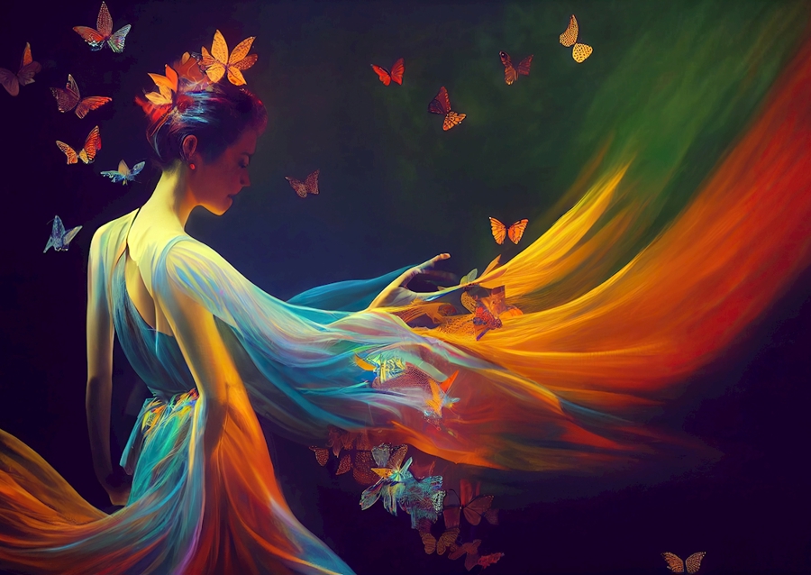 dancing with butterflies