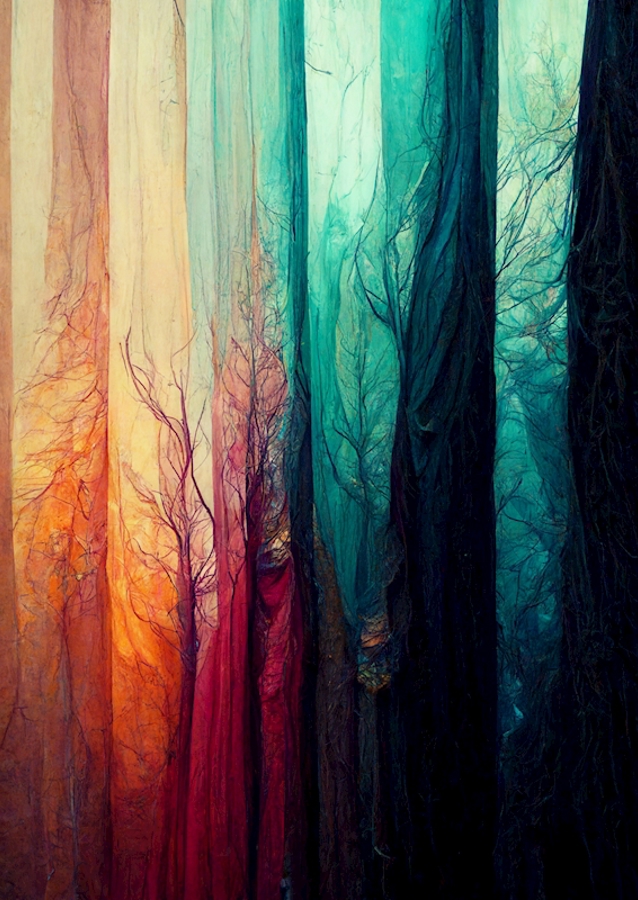 Colourful forest