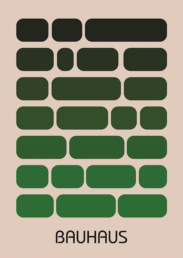 Bauhaus Green Poster