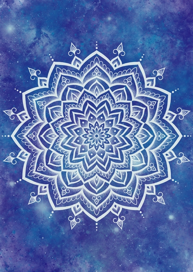 Mandala Blue Abstract 