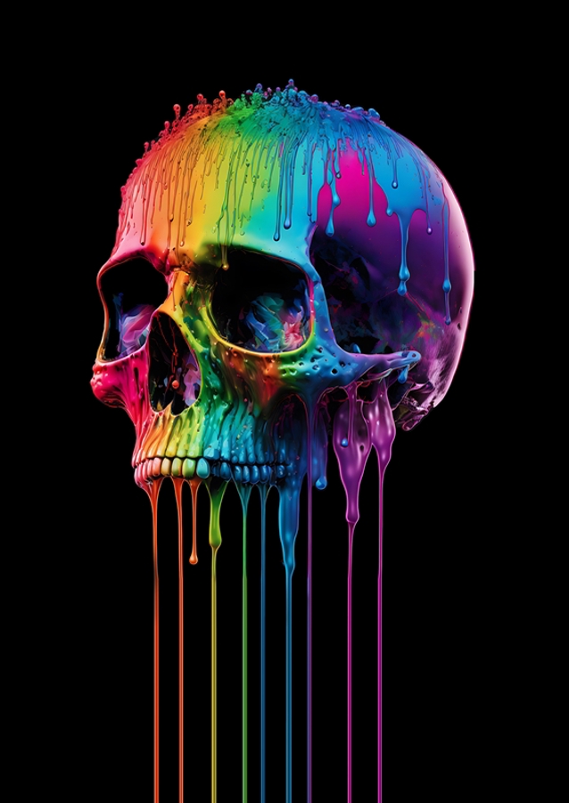 Rainbow Skull