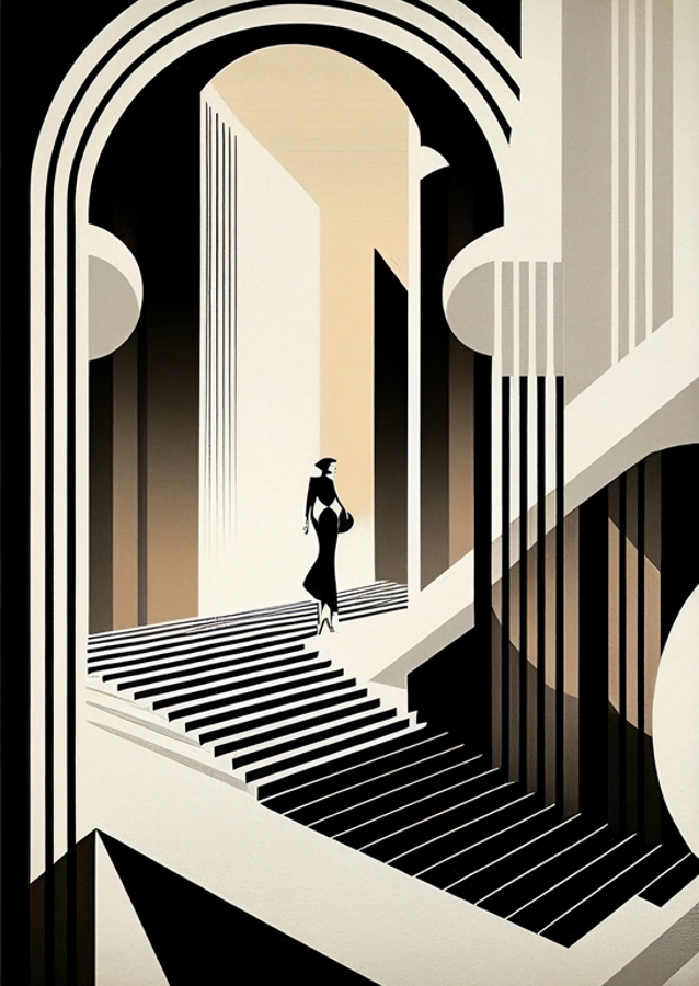 Staircase of Light - Art Deco