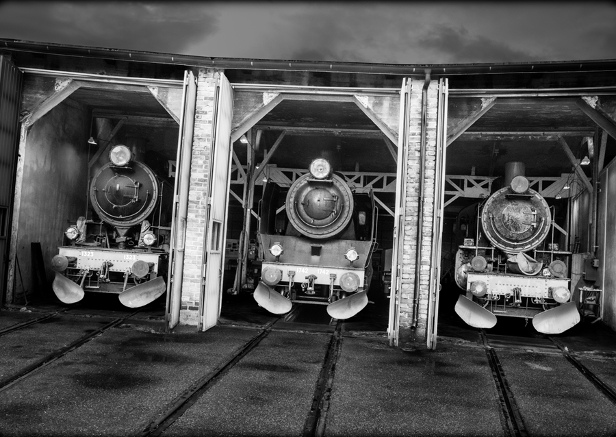 Drei Dampflokomotiven