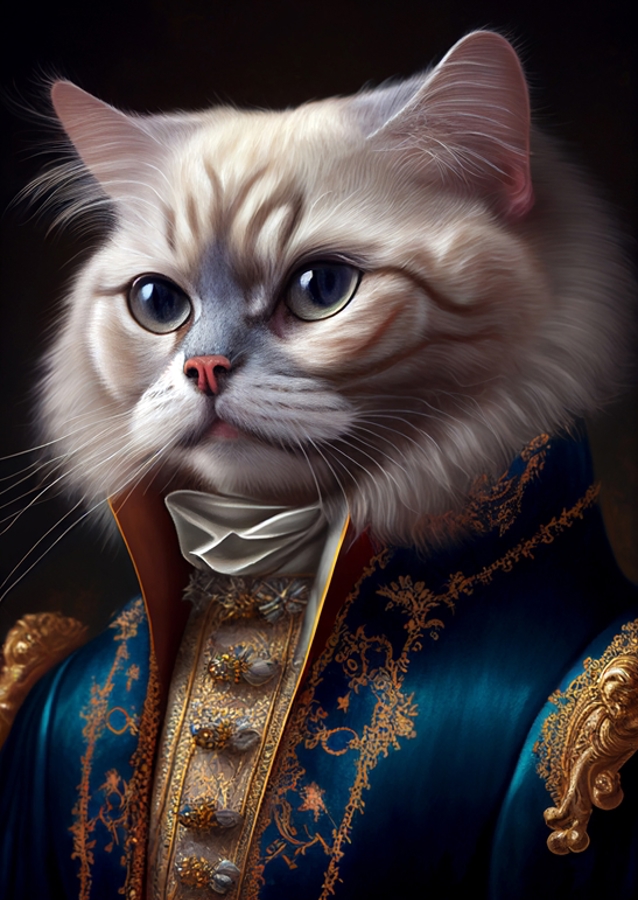 Aristocrat cat portrait 