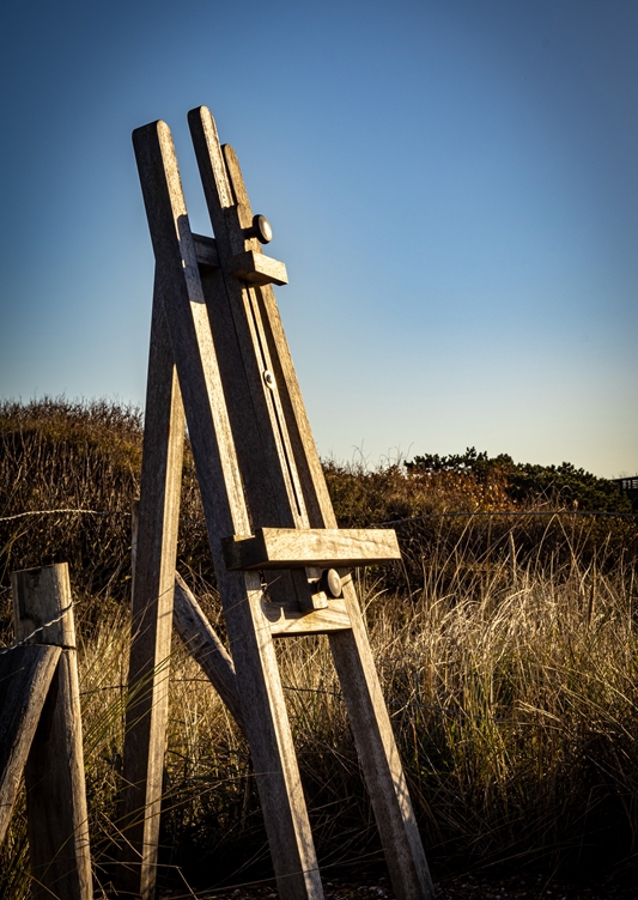 Easel in the dunes