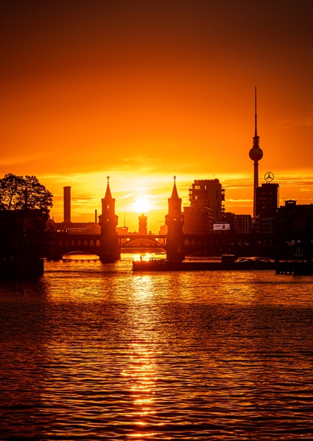 Oberbaumbrücke Sonnenuntergang