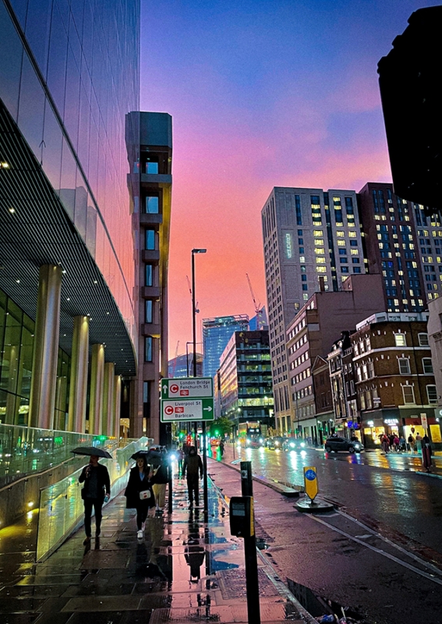 City Sunset in London