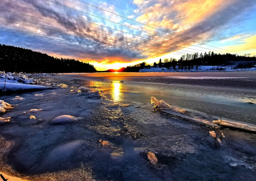 Sunrise during winter