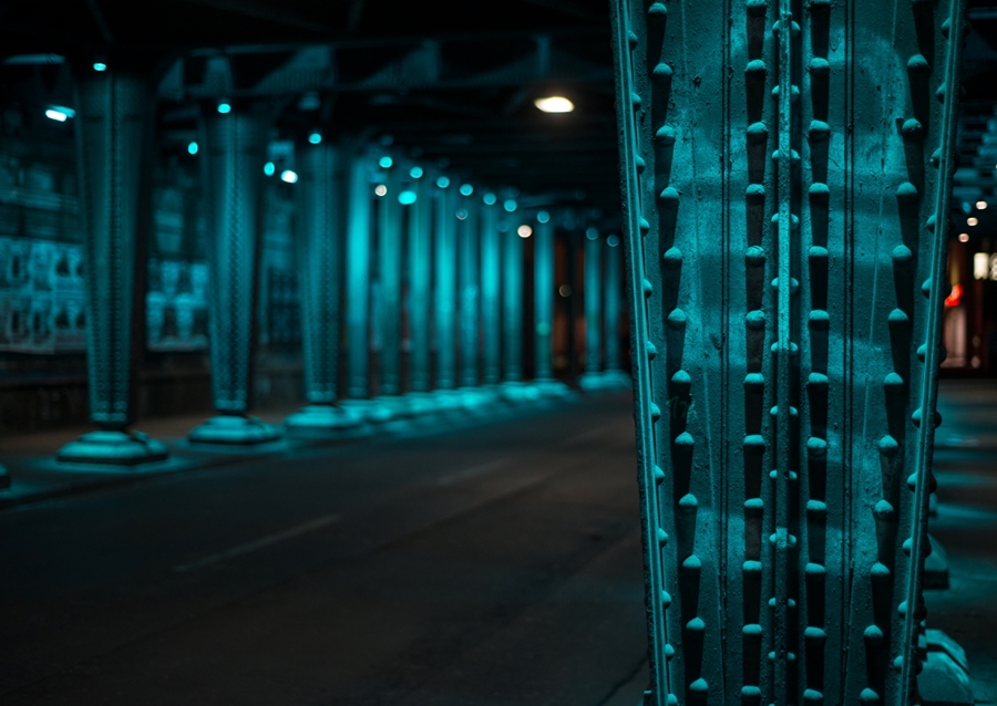 Alte Eisenbahnbrücke in Köln
