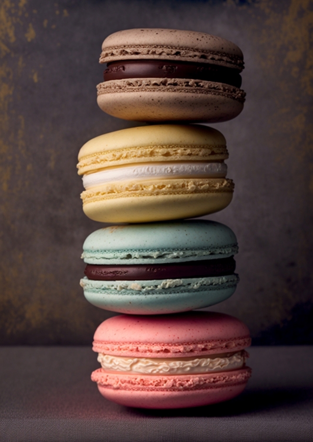 Colorful delicious macarons