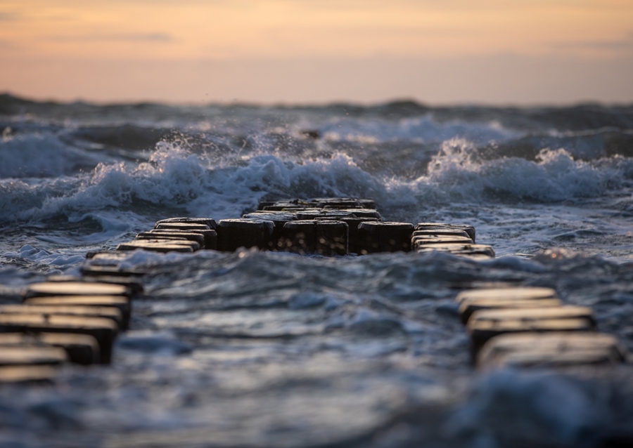 Groynes in the Baltic Sea