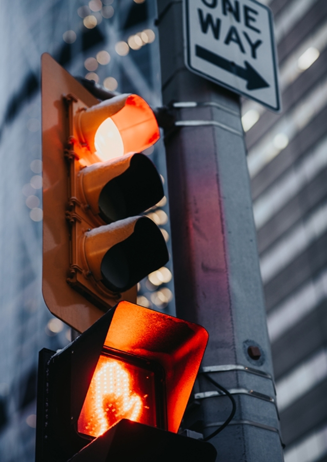 Feux de circulation au centre-ville