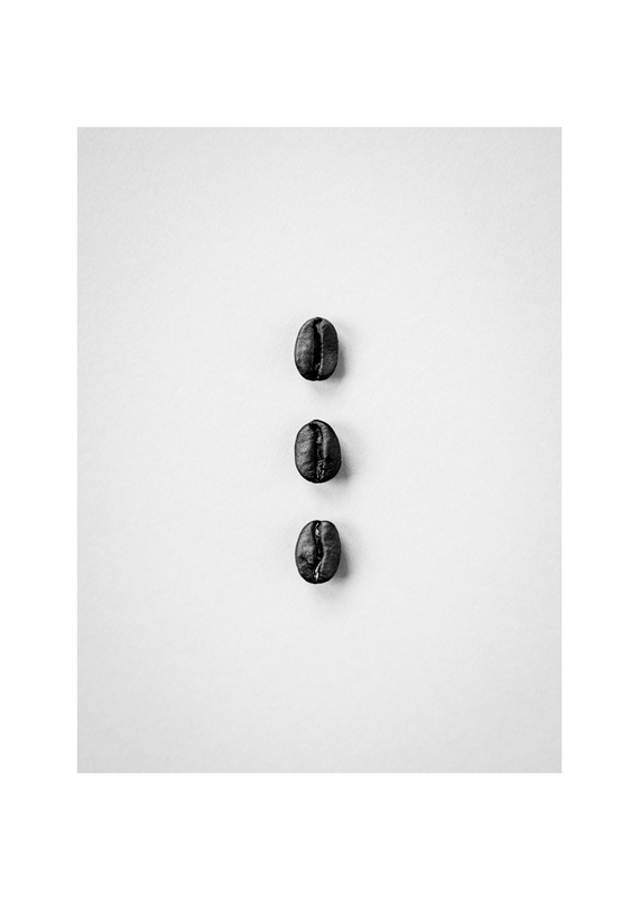 Kaffeebohnen in Graustufen 3 von 3