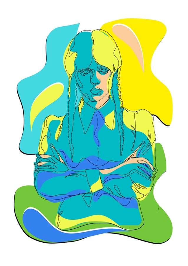 Cartel de los miércoles addams