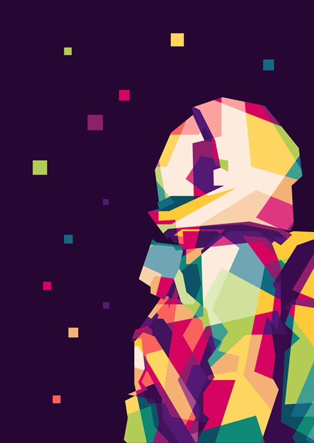 Astronaute et étoiles