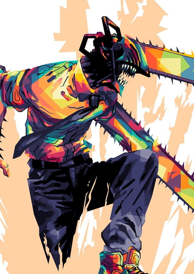 Chainsaw Man Pop Art Wpap
