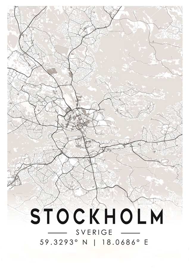 Stockholm mapa města
