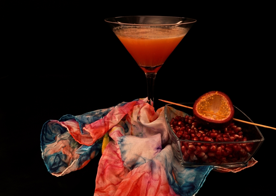 Cocktail with passion fruit 