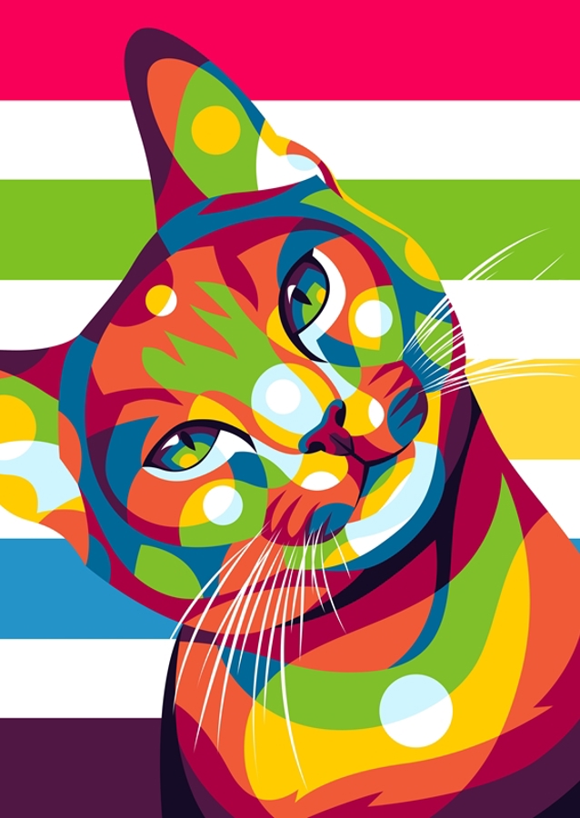 Le Chat Stare Pop Art