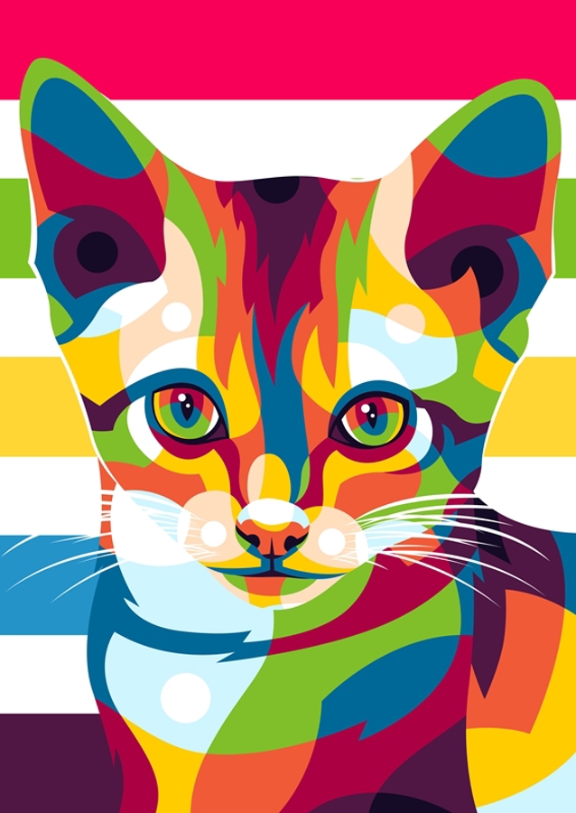 Le Pop Art Kitten mignon