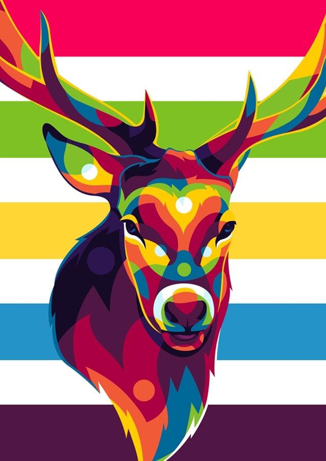 Le portrait du cerf sauvage