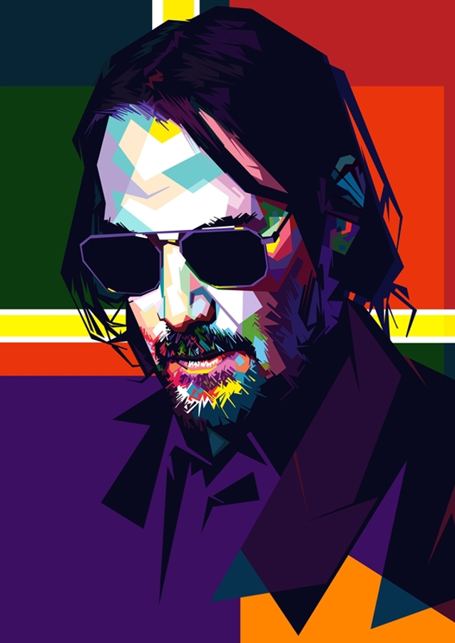 WPAP style John Wick