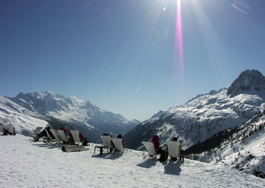 View of the French Alps. 