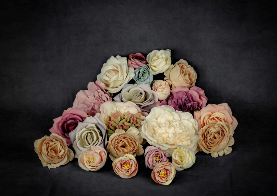 Romantisk blomsterbed