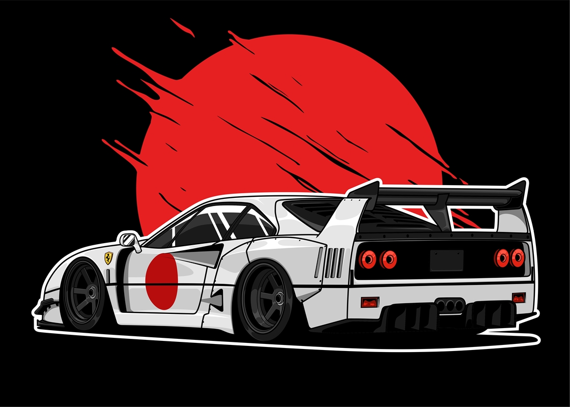 リバティウォークF40サイン入りポスター LIBERTY WALK Ferrari F40 ポスター - メルカリ
