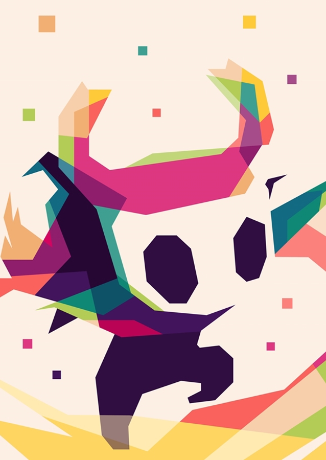 Barevný dutý rytíř