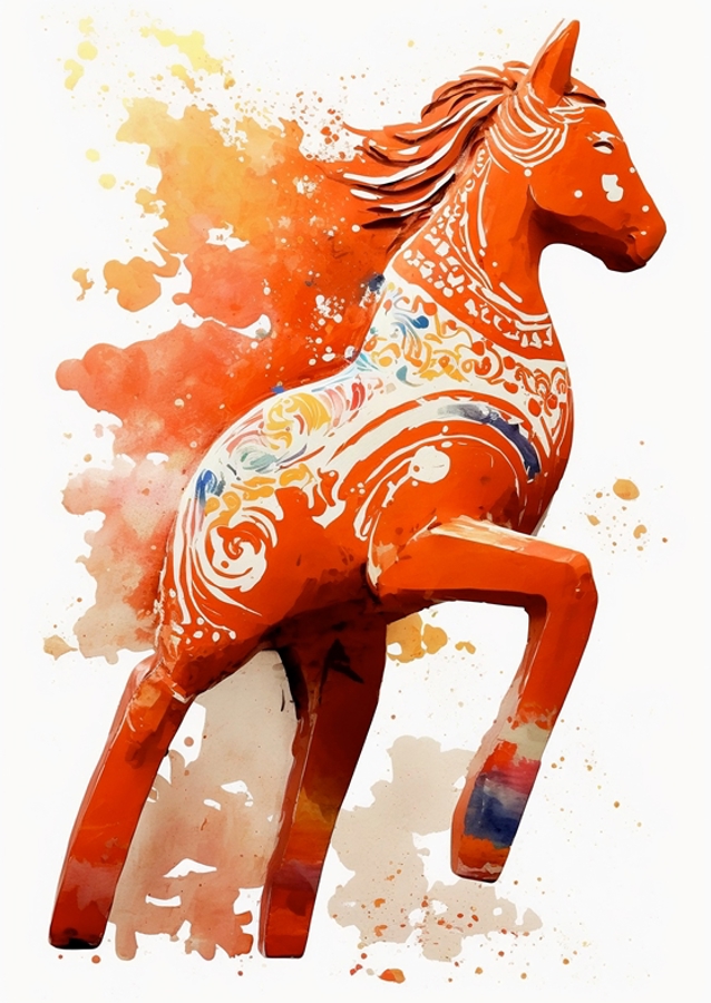 Den stolta dalahästen