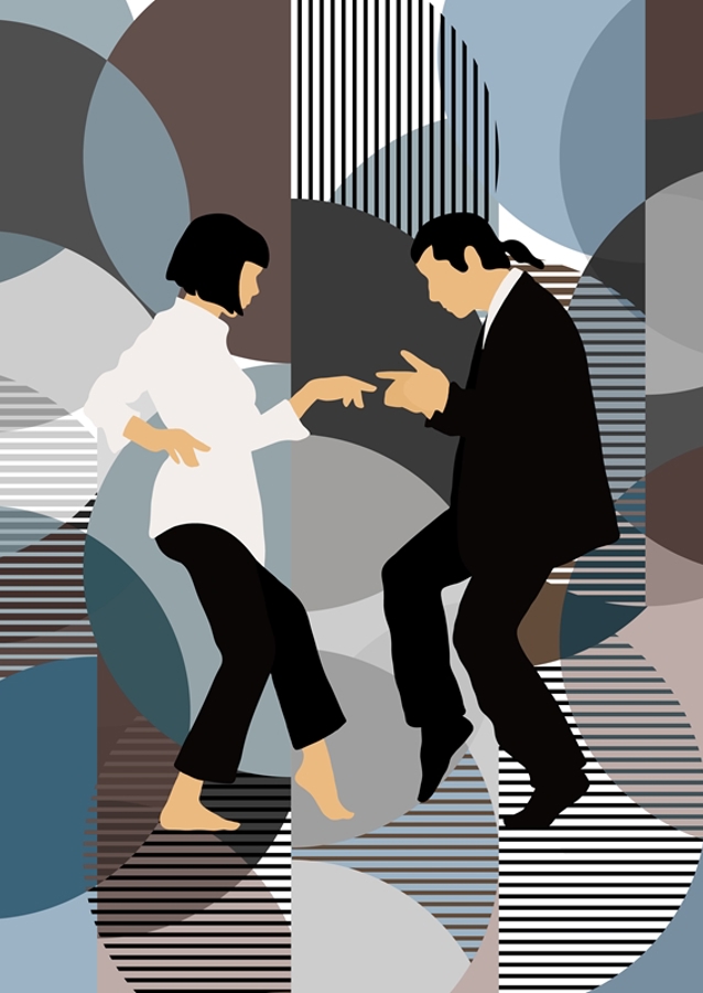 Scena di danza retrò