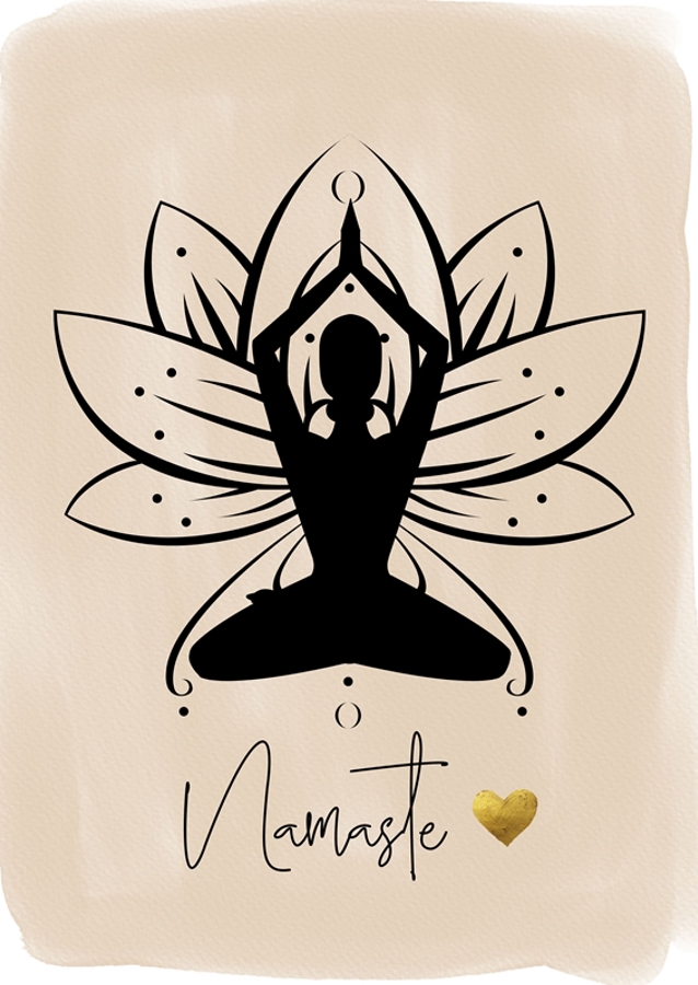 Namaste i kwiat lotosu