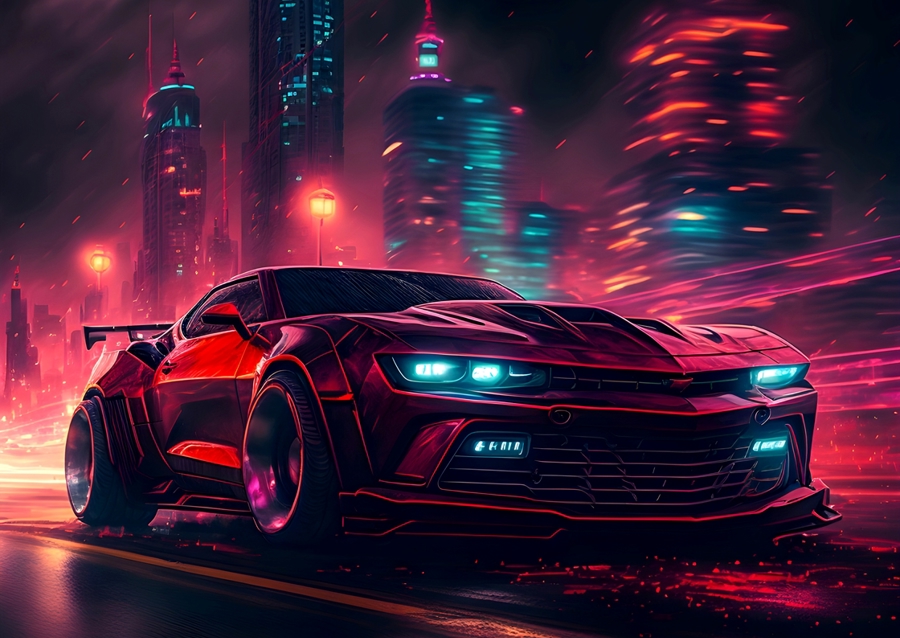 Sportcar neon