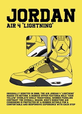 オンラインショップ AIR JORDAN4 アート 点描画 banana Yamamoto