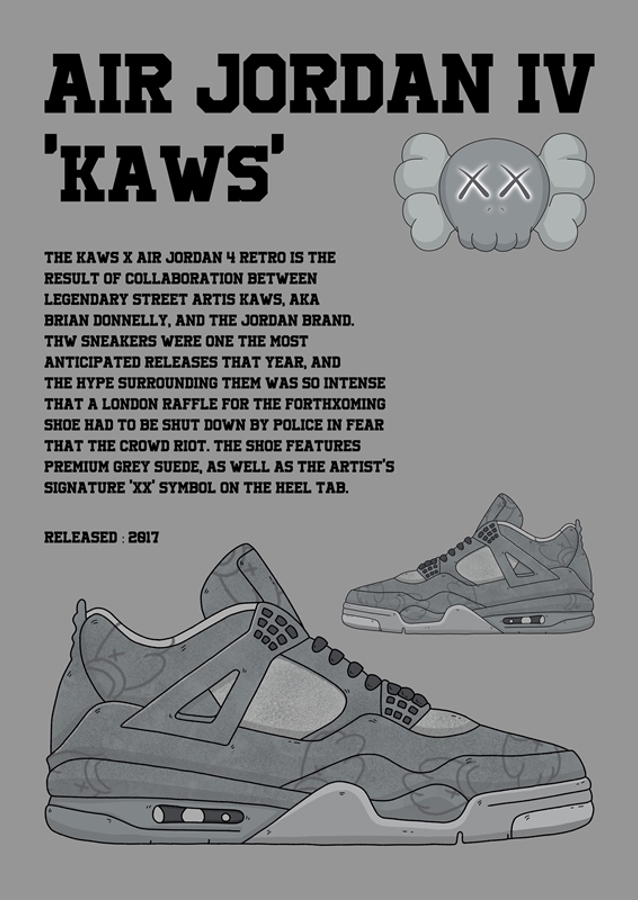 Jordan 4 retro x kaws