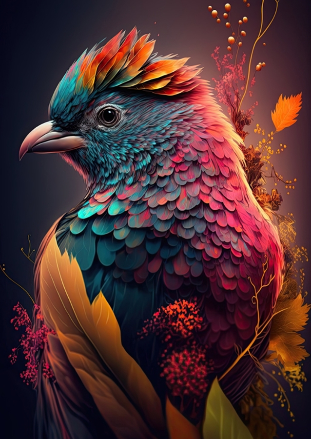 Incredibly colorful bird
