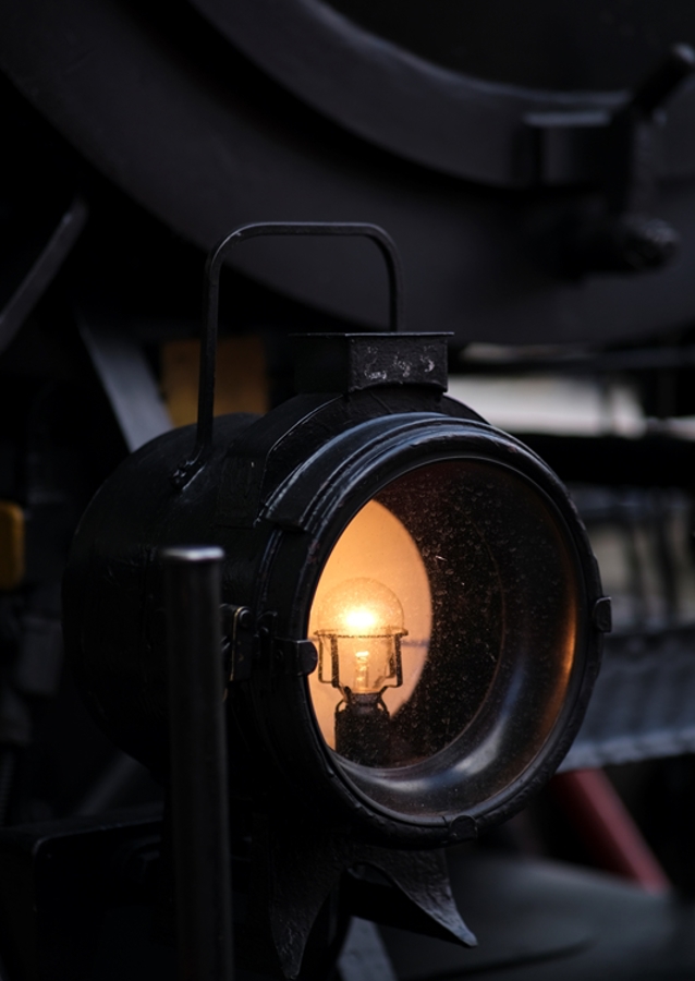 Locomotive à vapeur avec lanterne