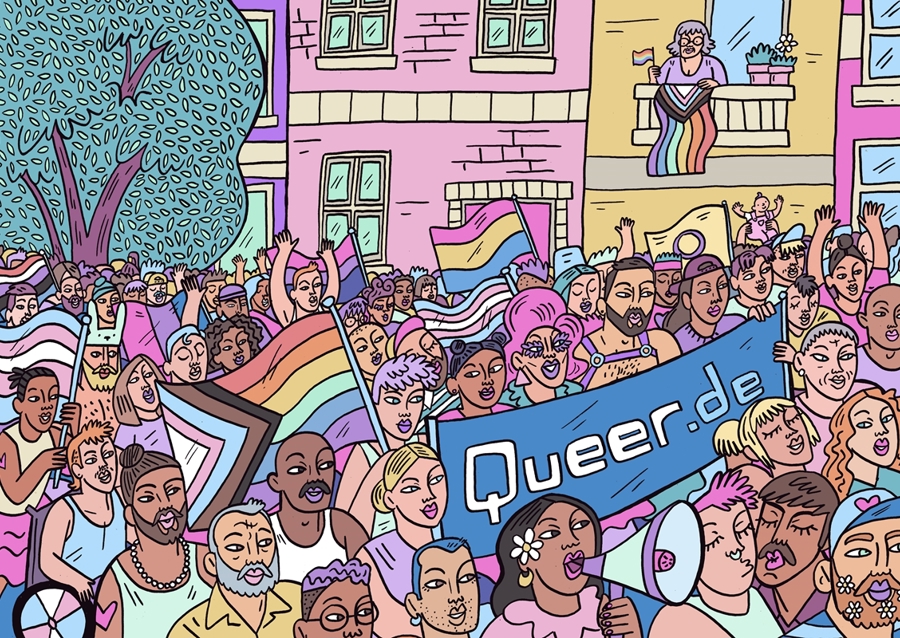 Das offizielle queer.de-Poster