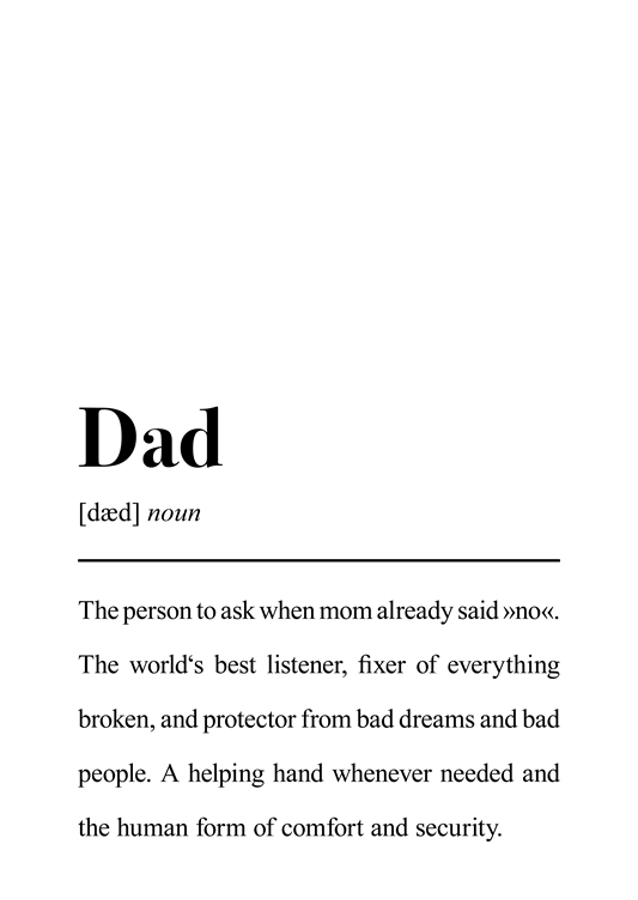 Dad Definition - Quote Print
