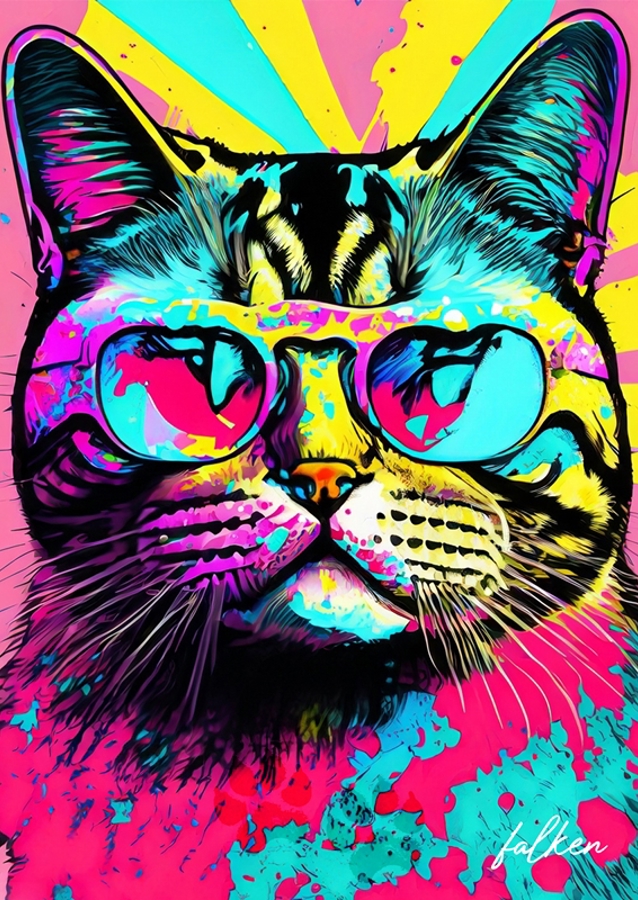 Pop art cat